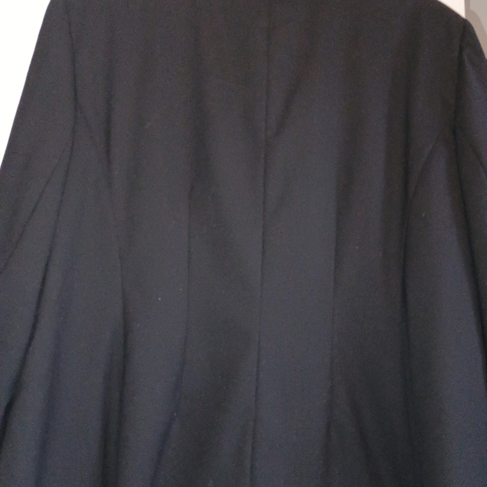 Semantiks 16W Black Wool Blazer Asymmetric Drape Collar Jacket Plus Size - Picture 11 of 12